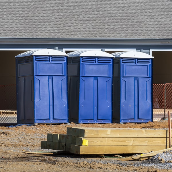 is there a specific order in which to place multiple portable toilets in Hudson Illinois